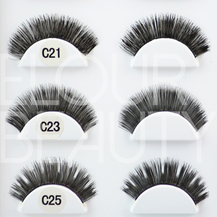 Private label human hair eyelashes ES72